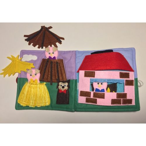  SmARTkrafts Quiet book, finger puppets, theatre, Three Little Pigs, Red Riding Hood