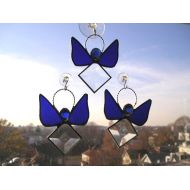 CreativeSpiritGlass Stained Glass Angel Ornament|September Birthstone|Angel Suncatcher|Sapphire Blue|Glass Art|Handcrafted|Made in USA