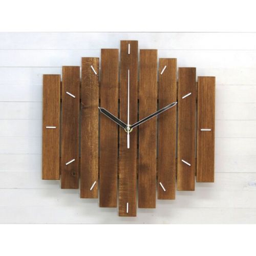  Paladim Wood Wall Clock Big Romb bicolor, Unique Wall Clock Decor, Oversized Wall Clock, Office Clock, Kitchen Wall Clock, Housewarming Gift