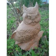 MapleHillCeramics Outdoor garden owl Garden statue MADE TO ORDER gifts for her garden Large outdoor owl statue gifts for his garden gifts for dad gift for mom