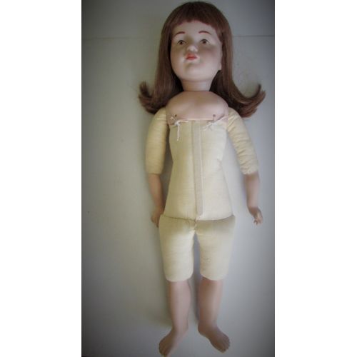  MEMsArtShop A Large Beautiful Reproduction Antique BisquePorcelain K.R. Doll - Hand Made.