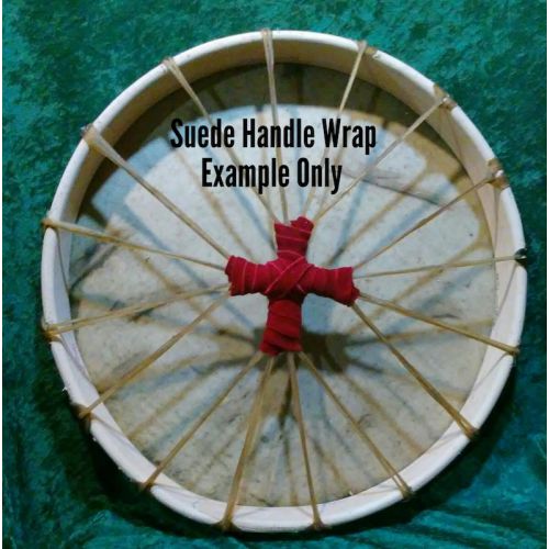  Etsy Horse 12" Spirit Drum, Rawhide Drum on Cedar Hoop with suede wrap, Four Directions Handle, Shaman Frame Healing Shamanic Journey Meditation