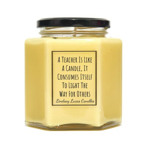  LindsayLucasCandles A Teacher Is Like A Candle, It Consumes Itself To Light The Way For Others, Teacher Gift, Apple Candle, End Of Year Gift, Gift For Teacher