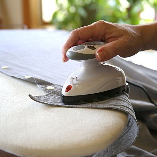  IVATION Small Mini Iron - Dual Voltage Compact Design, Great for Travel - Non-Stick Ceramic Soleplate - Dry or Steam Ironing - Extra-Long Power Cord - Heats Rapidly in 15 Seconds