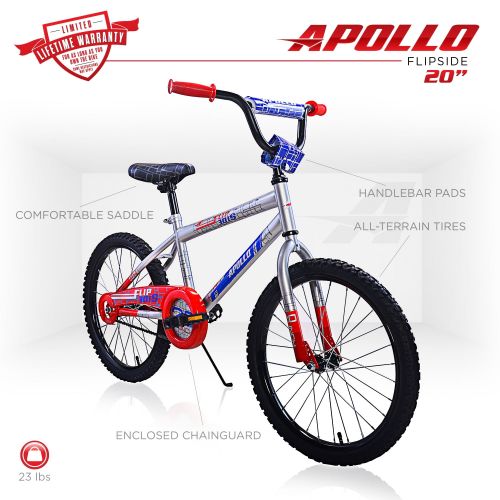 Apollo Flipside 20 Kids Bicycle, B Silver