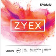 DAddario Zyex Violin String Set with Aluminum D, 4/4 Scale, Medium Tension