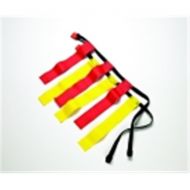 Sportime Large Flag Football Belts - Set 12, Red & Yellow