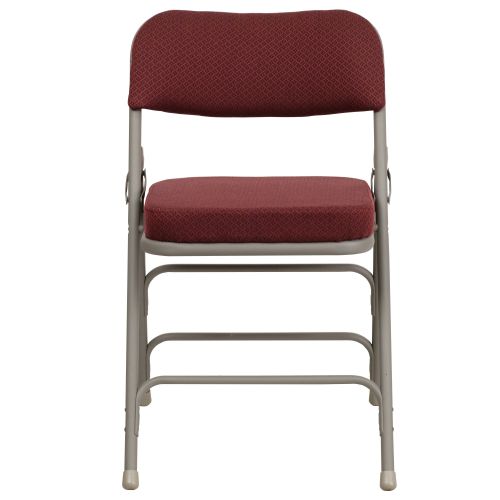  Flash Furniture HERCULES Series Premium Curved Triple Braced and Double Hinged Fabric Upholstered Metal Folding Chair, Multiple Colors