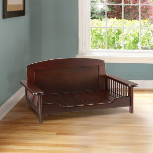  Richell Elegant Wooden Pet Bed Dark Brown 35.4 x 24.4 x 16.9
