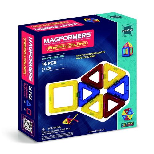  MAGFORMERS Magformers Primary Color 14-Piece Magnetic Construction Set
