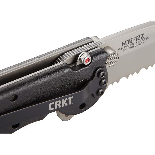  COLUMBIA RIVER M16-12 Z EDC Folding Knife with Tanto AUS 8 Blade with Triple Point Serrations and Glass-Reinforced Nylon Handle Scales with Automated Liner Lock for Safety