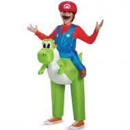 Disguise Super Mario Bros Mario Riding Yoshi Inflatable Child Halloween Costume, 1 Size