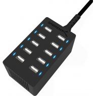 Sabrent AX-TPCS 60W 10-Port Desktop USB Rapid Charger, Black