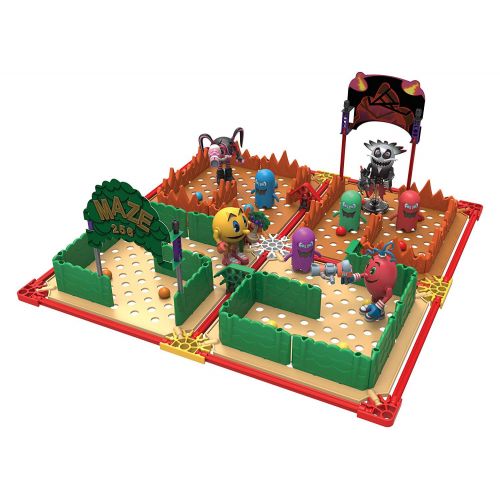 케이넥스 KNEX KNex Pac-Man Figure Maze Building Block Toy | Pacman - Cylindria - Spiral - Betrayus | Deluxe Collector Set of 4 | Video Game Cartoon Merchandise Collectible