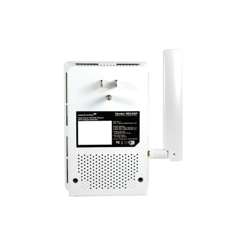  AMPED Amped Wireless REC22P High-Power Plug-In Ac1200 Wi-Fi Range Extender With Pass-through Outlet & USB Charging