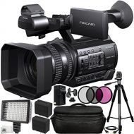 SSE Sony HXR-NX100 HD NXCAM Camcorder 13PC Bundle. Includes 2 Replacement F970 Batteries + ACDC Rapid Home & Travel Charger + 3PC Filter Kit (UV-CPL-FLD) + Full Size Tripod + 160 LED