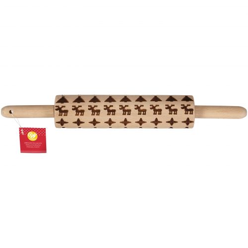  Wilton Christmas Embossed Rolling Pin, Holiday Icons