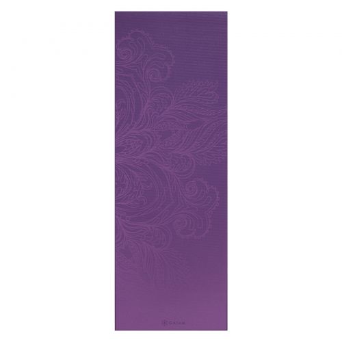  Gaiam Print Yoga Mat, Purple Medallion, 4mm