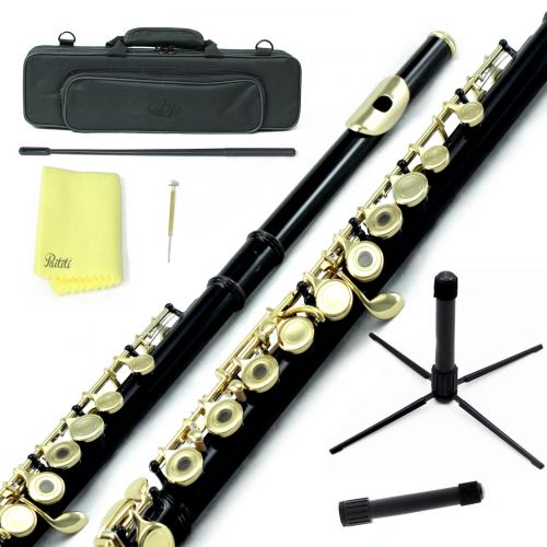  SKY Sky Open Hole C Flute with Lightweight Case, Cleaning Rod, Cloth, Joint Grease and Screw Driver - Black Gold