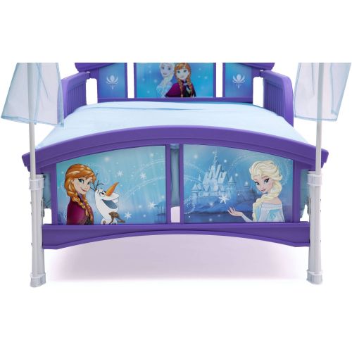 디즈니 Disney Frozen Plastic Toddler Bed with Canopy by Delta Children
