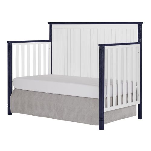  Dream On Me Alexa II 5 in 1 Convertible Crib - White with Wire Brushed Charcoal