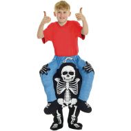 Generic Skeleton Piggyback Boys Child Halloween Costume, One Size
