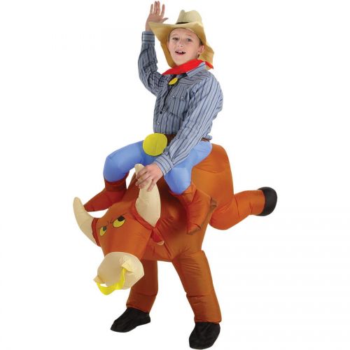 제네릭 Generic Bull Rider Kids Inflatable Boys Child Halloween Costume, One Size
