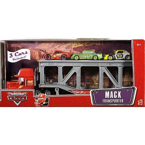 마텔 Mattel Hot Wheels Cars Mack Transporter with Diecast Cars