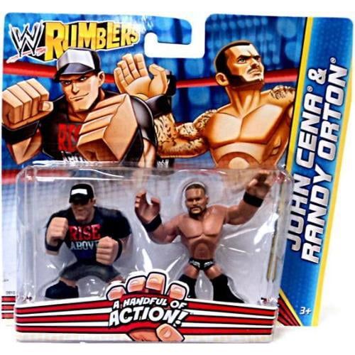 마텔 Mattel Toys WWE Wrestling Rumblers Series 2 John Cena & Randy Orton Mini Figure 2-Pack
