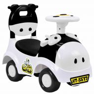 Gymax 3-in-1 Sliding Car Pushing Cart Walker Toddlers Ride On Toy Baby Calf w Sound