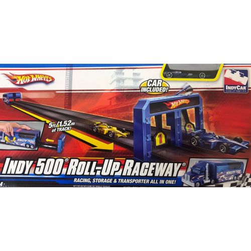  Hot Wheels Indy 500 Roll-Up Raceway Playset Track ~ Racing, Storage & Transporter all in one ~ Car Included