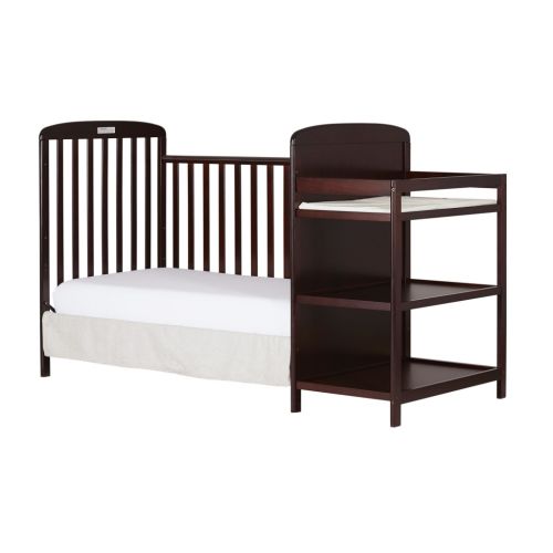 Dream On Me Anna 4-in-1 Full Size Crib And Changing Table Combo - Cherry
