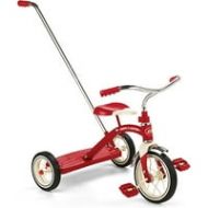 Radio Flyer, Classic Red Tricycle with Push Handle, 10 Front Wheel, Red