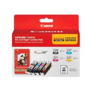 Canon, CNMPGI220CLI221, PGI220CLI221 Ink Tank Cartridge Kit, 5  Pack