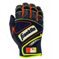 Franklin Sports Franklin Powerstrap Batting Gloves - NavyOrangeOptic
