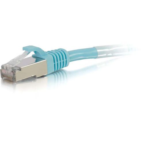  C2G Cat6a Snagless Shielded (STP) Network Patch Cable - patch cable - 30 ft - aqua