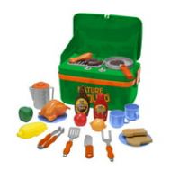 Nature Bound BBQ Grill Cookout Camp Stove with Sizzling Lights & Sounds, Play Utensils, and Play Food
