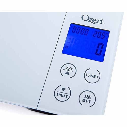  Ozeri Gourmet Digital Kitchen Scale with Timer, Alarm and Temperature Display