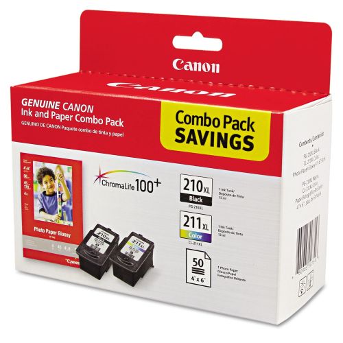 캐논 Canon PG-210 XL and CL-211 XL Ink plus 50 Sheet Paper Combo Count