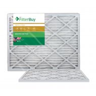 FilterBuy AFB Gold MERV 11 20x25x1 Pleated AC Furnace Air Filter. Pack of 2 Filters. 100% produced in the USA.