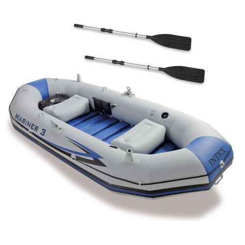 인텍스 Intex Mariner 3-Person Inflatable River/Lake Dinghy Boat & Oars Set | 68373EP