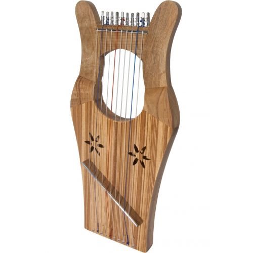  Mid-East Mini Kinnor Davids Harp Lyre - Walnut