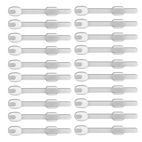 EEEkit 20-pack Child Safety Lock Adjustable Lock Latches for Baby Proof Cabinets Drawers