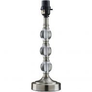 Better Homes & Gardens 14 Stacked Glass Ball Table Lamp Base, Brushed Nickel, LED Bulb Included