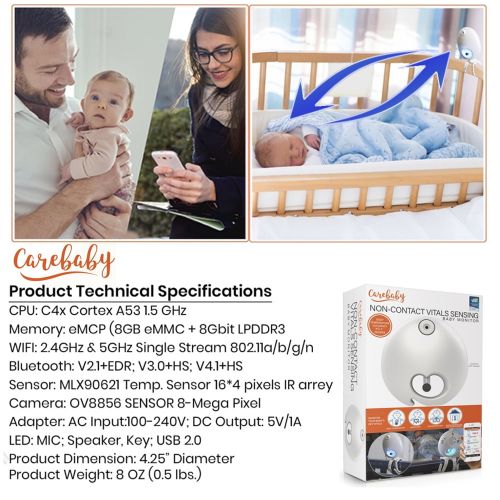  Carebaby BSCMK1 Carebaby Non-Contact Vitals Baby Monitor