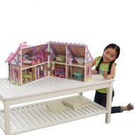 KidKraft Wooden Enchanted Forest Dollhouse with 16-Piece Accessories for 5-Inch Dolls, Opens and Closes
