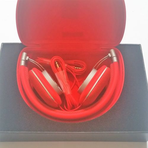  Bowers & Wilkins P3 On Ear Wired Headphones Mic & Remote RED