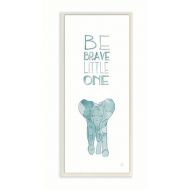 The Stupell Home Decor Collection Be Brave Little One Elephant Wall Plaque Art