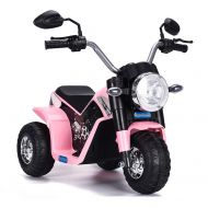 JAXPETY 6V Kids Ride On Motorcycle Toy Battery Powered Electric 3 Wheel Bicycle Pink