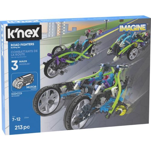 케이넥스 KNEX K’NEX Imagine  Road Fighters Building Set  213 Pieces  Ages 7+  Engineering Educational Toy
